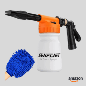SwiftJet Car Wash Foam Gun + Microfiber Wash Mitt