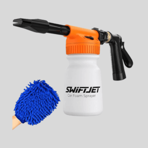 SwiftJet Car Wash Foam Gun + Microfiber Wash Mitt