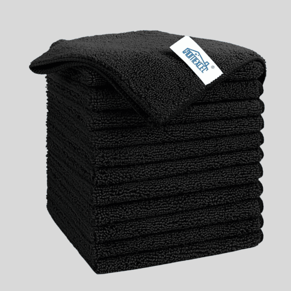 HOMEXCEL Microfiber Cleaning Cloth Black: Efficient Cleaning Essential