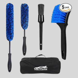 NIKCOSMK 8-piece brush set for wheels, rims & tires