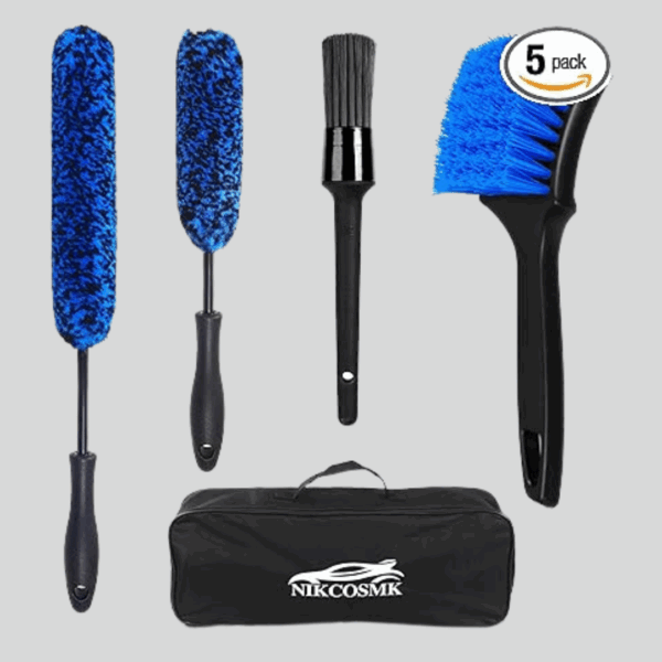 NIKCOSMK 8-piece brush set for wheels, rims & tires