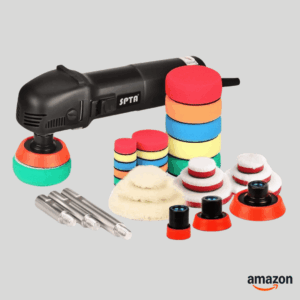 SPTA Mini Car Polisher Kit – Compact 780W buffer for detailing, scratch removal & shine. Includes pads, backing plates & tools.